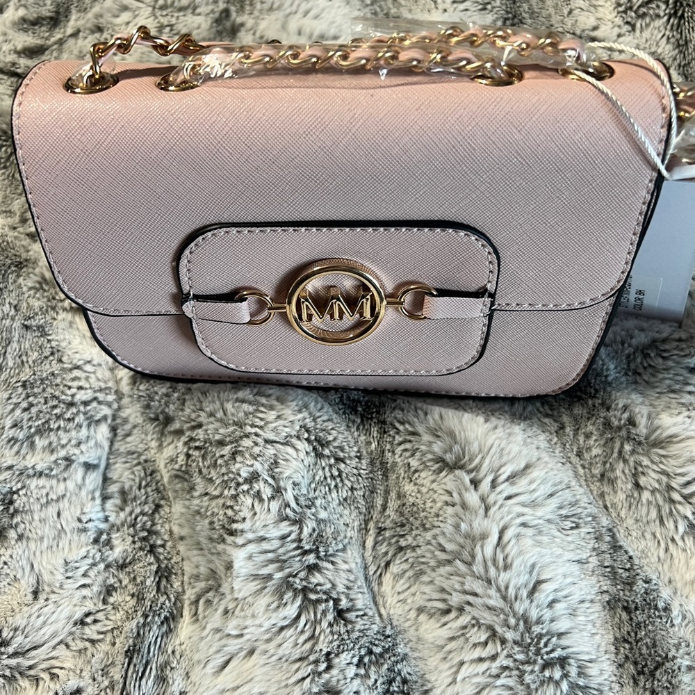 Marilyn Monroe Pink and Gold Crossbody Bag with Sophisticated Design